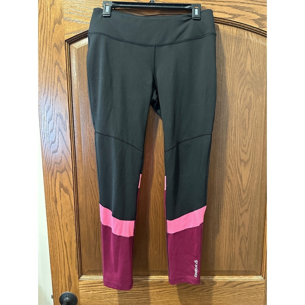 Women's‎ Reebok pink and black legging
